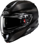 HJC Solid Black Motorradhelm Aufklappbar ECE 22.06