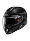 HJC Solid Black Motorradhelm Aufklappbar ECE 22.06