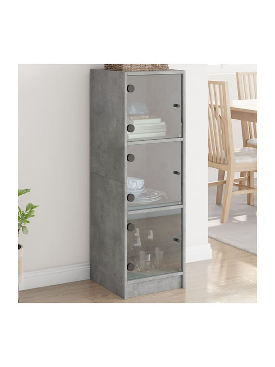 Sideboard Wooden Grey Concrete 35x37x109cm