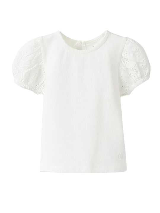 Zippy Kids Blouse Short Sleeve White