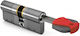 ISEO Lock Cylinder Security R500 with 5 Keys Silver