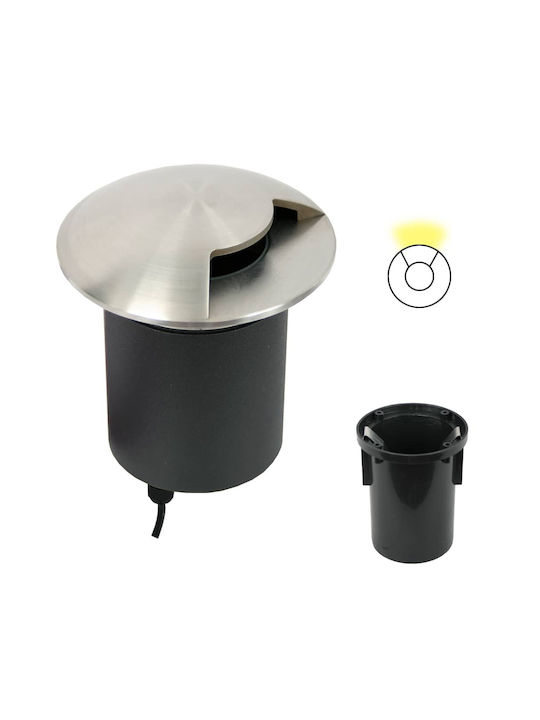 Gekas Außenstehlampe IP67 für Lampenbirnensockel GU10 Silber
