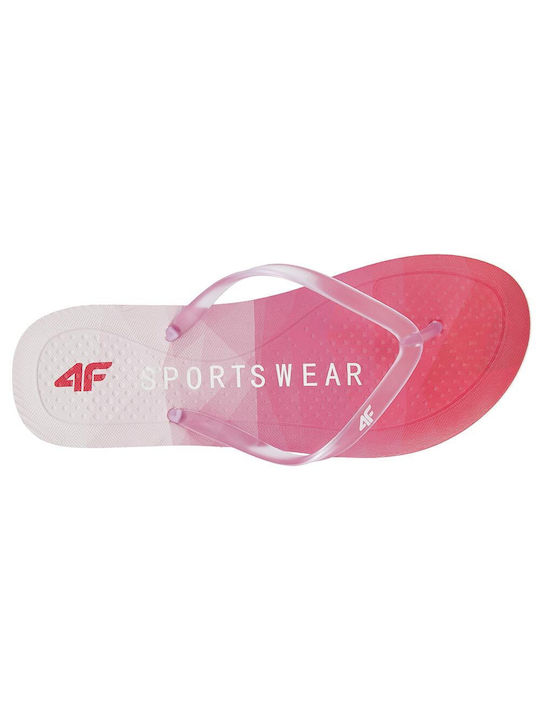 4F Women's Flip Flops Red