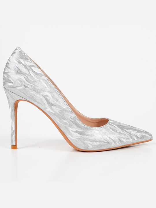 Piazza Shoes Pointed Toe Silver Heels