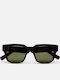 Kaleos Unisex Sonnenbrille mit Schwarz Kunststoff Gestell und Grün Linse Groves 1