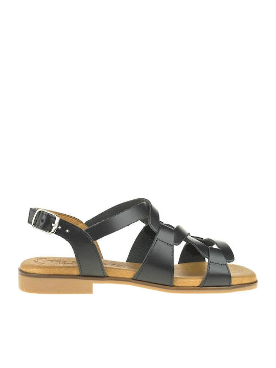 Eva Frutos Leder Flache Sandalen für Damen in S...