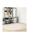 vidaXL Rug Round Cream