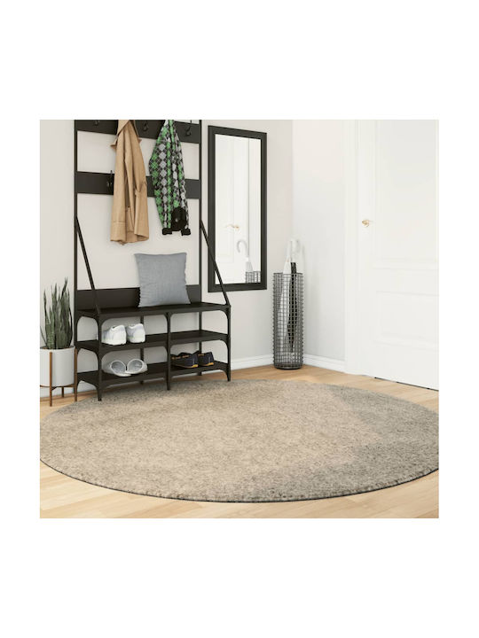 vidaXL Rug Round Beige