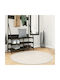 vidaXL Rug Round Cream