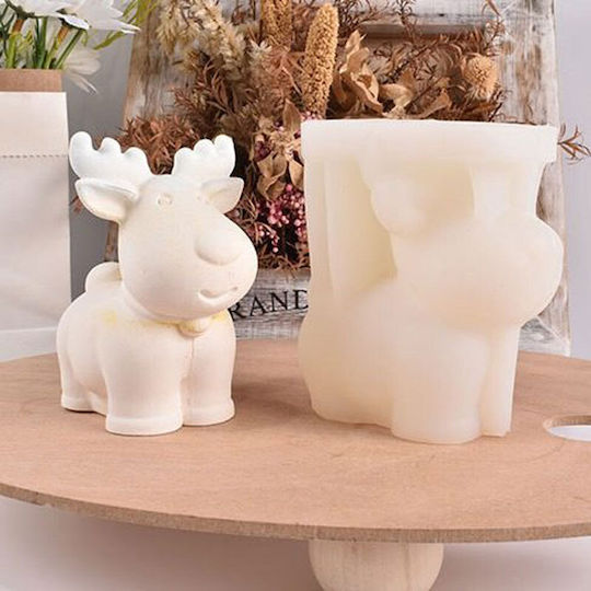 Silgram Калъп Силиконов за Свещи / Глина / Течно Стъкло 9.5x9.5см Елен 3D среден