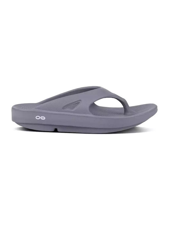 Oofos Men's Flip Flops Gray