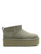 Ugg Australia Classic Ultra Mini Ii Δερμάτινα Γυναικεία Μποτάκια Πράσινα