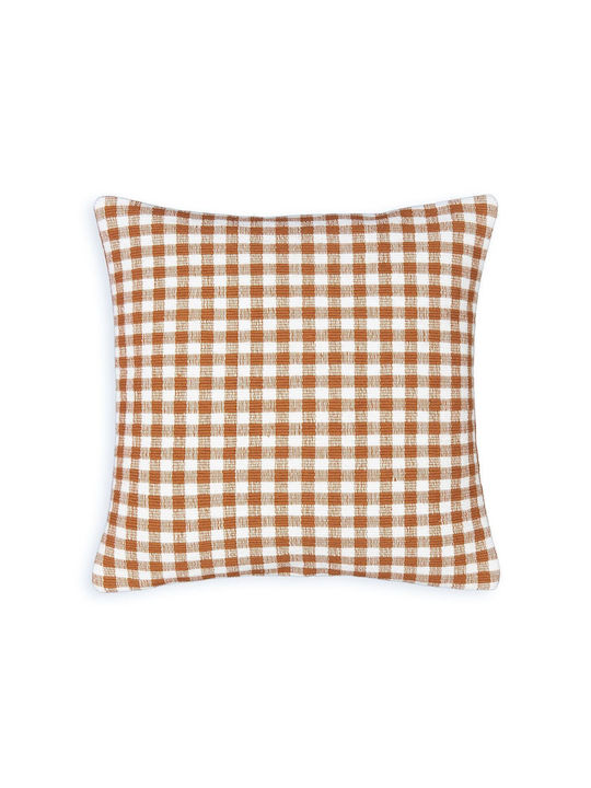 La Redoute Decorative Pillow Case from 100% Cotton Plaid 40x40cm.