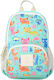 Estia Kid Backpack Σχολική Τσάντα Πλάτης Νηπιαγωγείου Feline Foliage με Θήκη για Παγούρι 6lt
