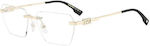 Dsquared2 Metal Eyeglass Frame Gold