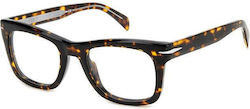 David Beckham Herren Acetat Brillengestell Brau...