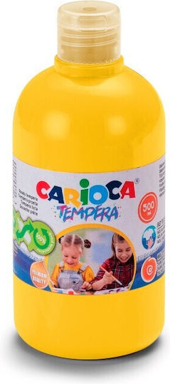 Carioca Tempera Paints Primary Yellow in Bottle 500ml 1pcs