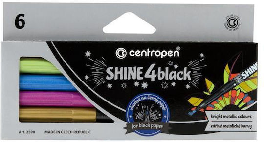 Centropen "shine 4black" Zeichenmarker 1mm Dünne Set 3Stück