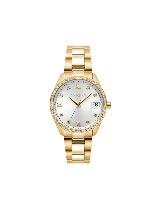 Vogue Uhr mit Gold Metallarmband