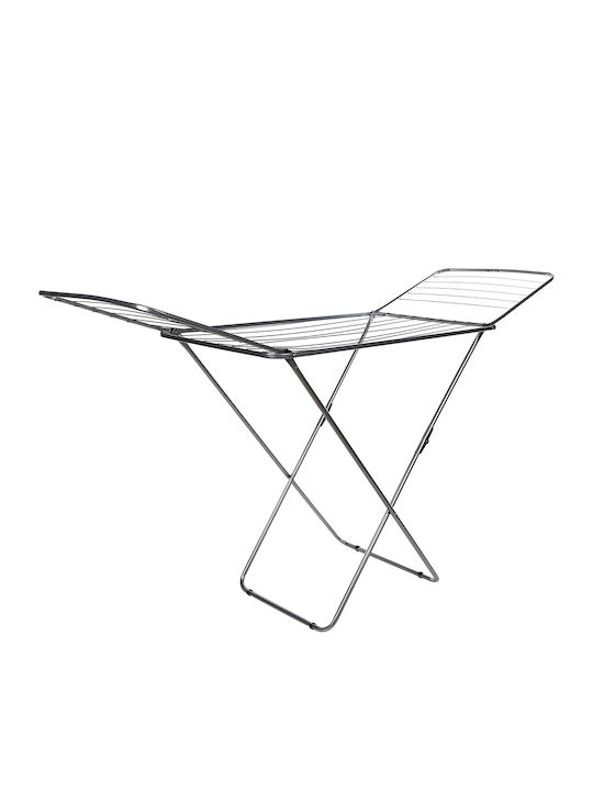 5Five Metallic Folding Floor Clothes Drying Rack with Hanging Length 18m