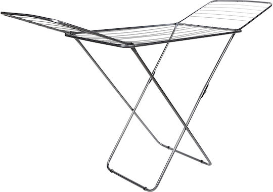 5Five Folding Floor Metallic Clothes Drying Rack with 18m Hanging Length