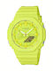 Casio G-shock Analog/Digital Men's Watch 44.5mm Chronograph Battery with Yellow Rubber Strap