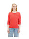 Tom Tailor Women's Summer Blouse with 3/4 Sleeve Red