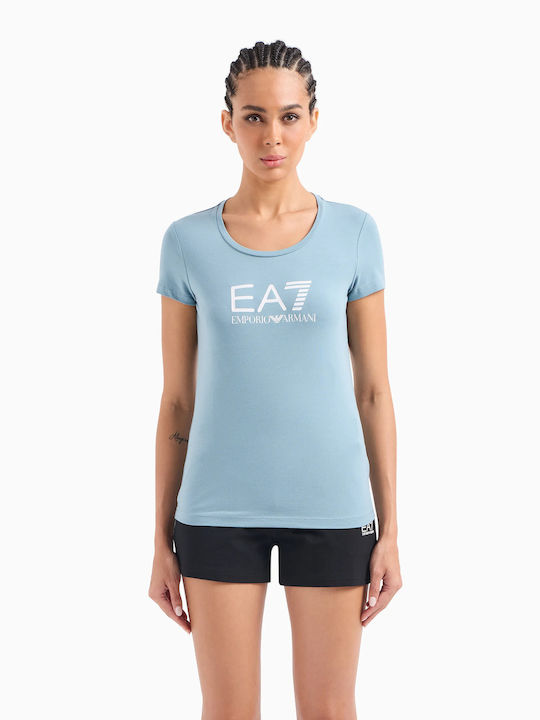 Emporio Armani Γυναικείο Αθλητικό T-shirt Γαλάζιο