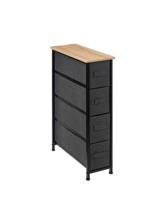 Drawers Storage F-v Narrow Made of Metal & Fabric L20xW48xH77cm
