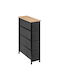 Drawers Storage F-v Narrow Made of Metal & Fabric L20xW48xH77cm