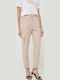 Damen Stoff Cargo Hose Beige
