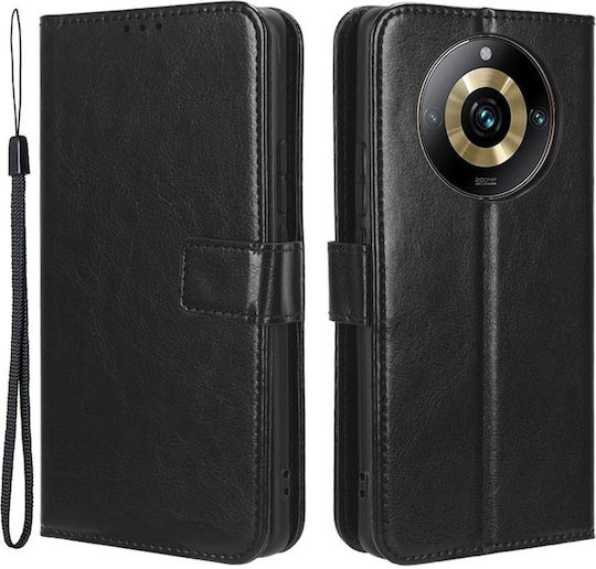 Crazy Horse Wallet Δερματίνης / Πλαστικό / Σιλικόνης Μαύρο (Realme 11 Pro / 11 Pro+)
