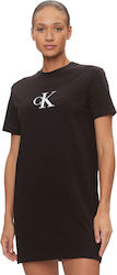 Calvin Klein Mini Αθλητικό Φόρεμα T-shirt Κοντομάνικο Μαύρο