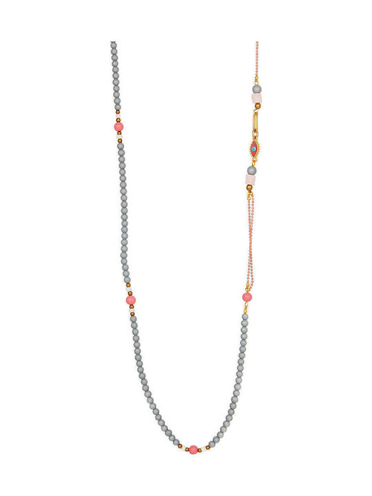 Achilleas Accessories Stahl Halskette Grau