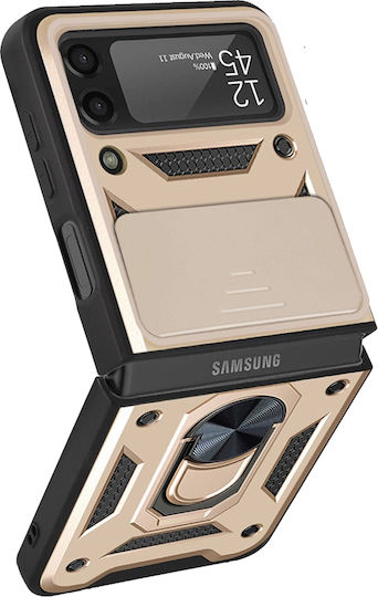 Erbord Задна корица Пластмаса / Силикон / Метал Златист (Galaxy Z Flip3 5G)