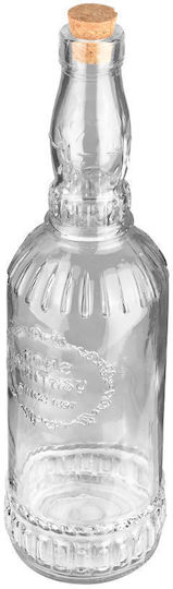 Estia Bottle Water Glass with Cork Transparent 720ml