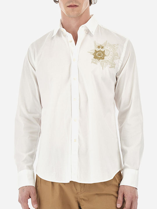 La Martina Men's Shirt Long Sleeve Cotton White