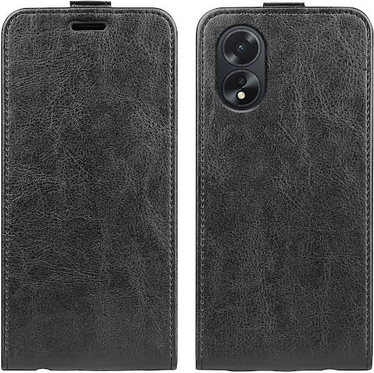 Oppo Buchen Sie Leder / Synthetisches Leder Schwarz (Oppo A38 4G)