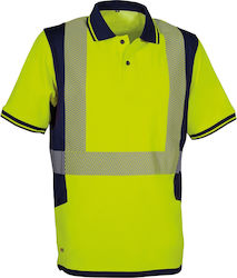 Cofra Bărbătească Bluză de Lucru Polo Galbenă cu Benzi Reflective