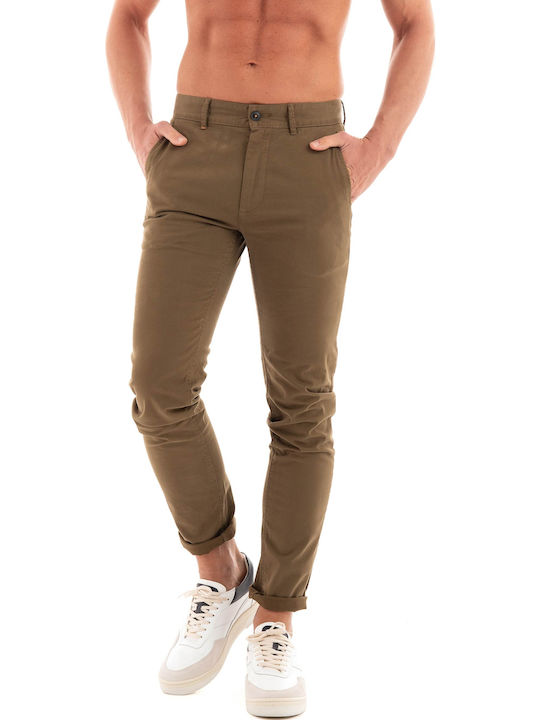 Boss Ανδρικό Παντελόνι Chino Ελαστικό Slim Fit ...