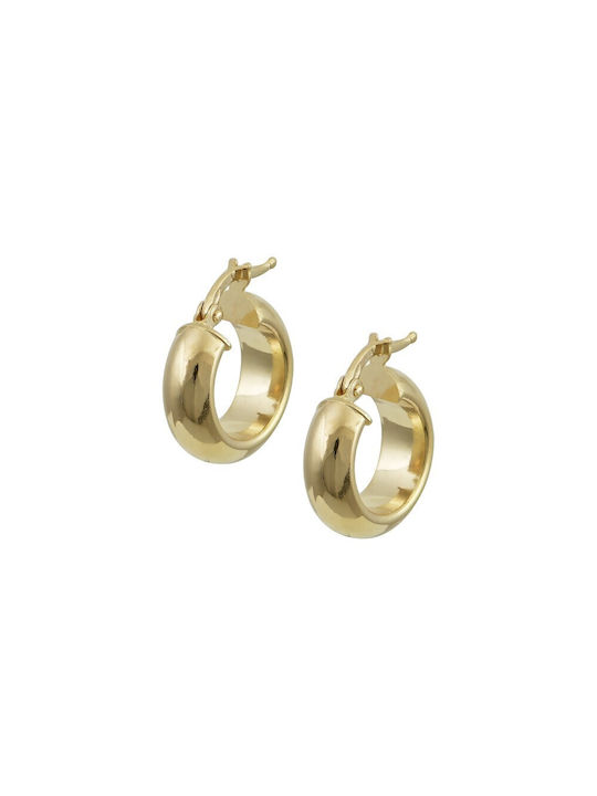 Earrings Hoops made of Gold 14K