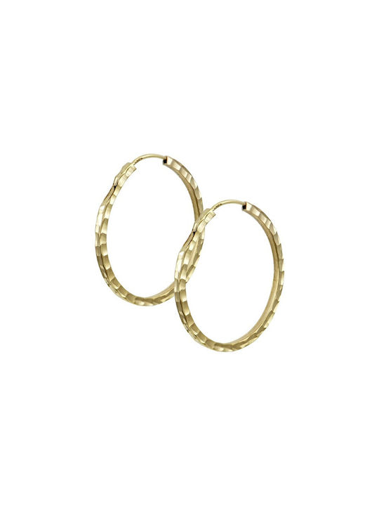 Earrings Hoops made of Gold 14K