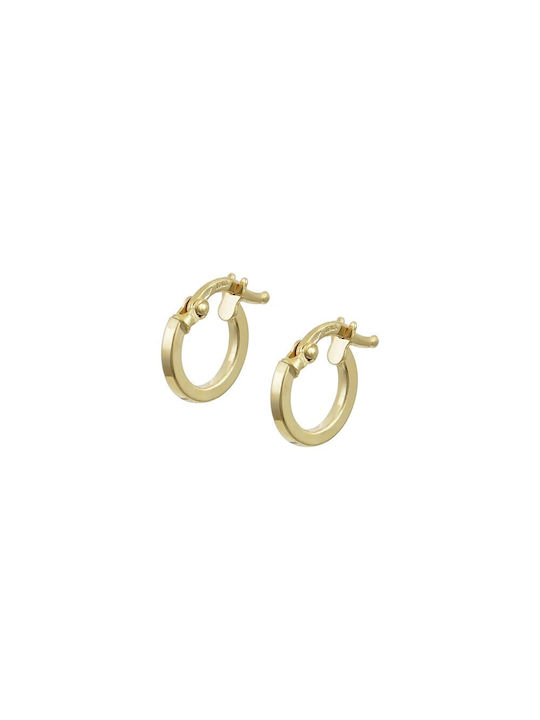 Earrings Hoops made of Gold 14K