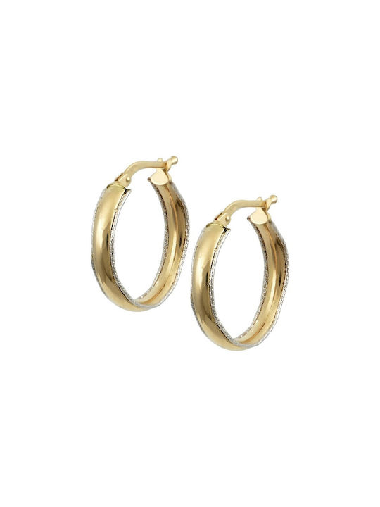 Earrings Hoops made of Gold 14K