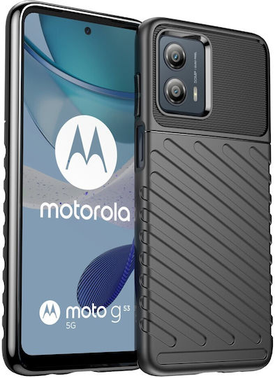 Thunder Back Cover Σιλικόνης Μαύρο (Moto G53)
