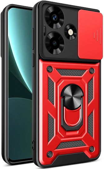 Infinix Back Cover Μεταλλικό Κόκκινο (Infinix Hot 30, CamShield Slide)