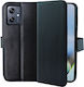 Crazy Horse Wallet Piele artificială / Plastic / Silicon Negru (Motorola Moto G54 5G)