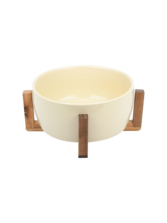 Estia Ceramic Salad Bowl Beige 28x28cm