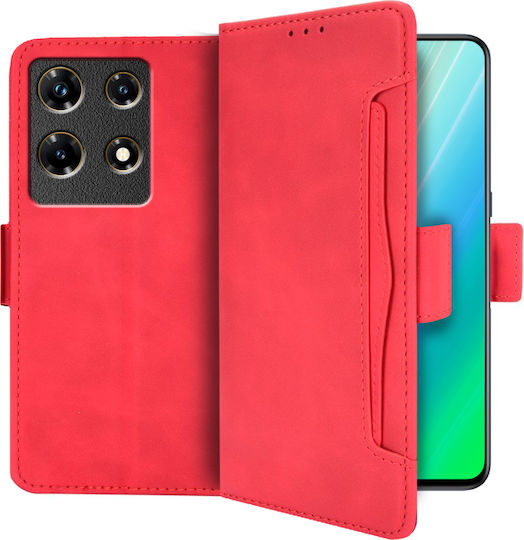 Infinix Buchen Sie Synthetisches Leder / Kunststoff / Silikon Rot (TCL 30 / 30+ / 30 5G)