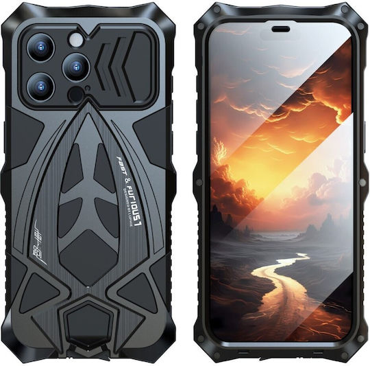 Luphie 360 Full Cover Μεταλλικό Μαύρο (iPhone 15)